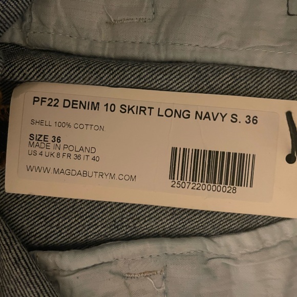 Magda Butrym long demin skirt in indigo - Picture 5 of 5